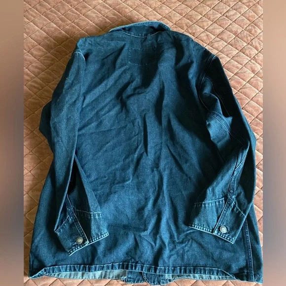 Vintage GUESS USA workwear black wash chore yard jacket 90’s mens - Picture 5 of 5